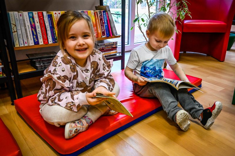 Lekcja biblioteczna pn. „Biblioteka - cisza? Tu nie obowiązuje”