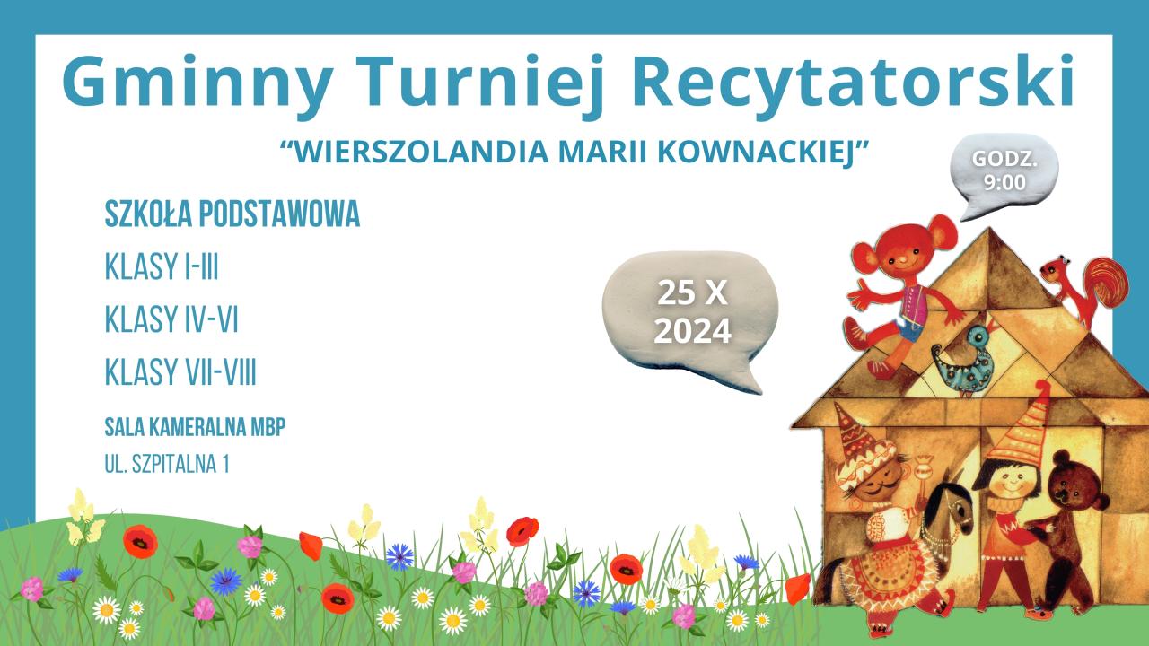 Gminny Turniej Recytatorski „Wierszolandia Marii Kownackiej”