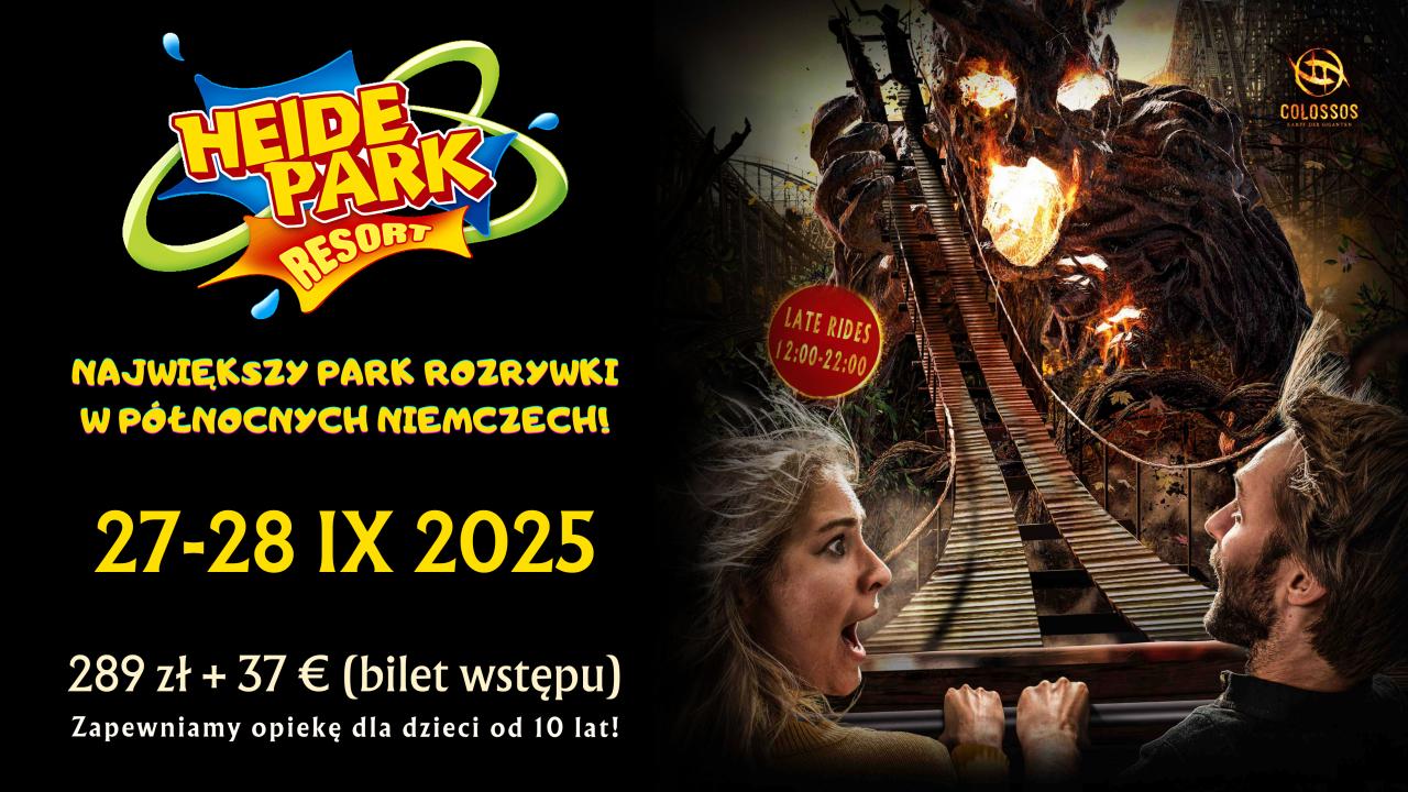 Wrześniowa wycieczka do Heide-Parku w Niemczech na Late Rides