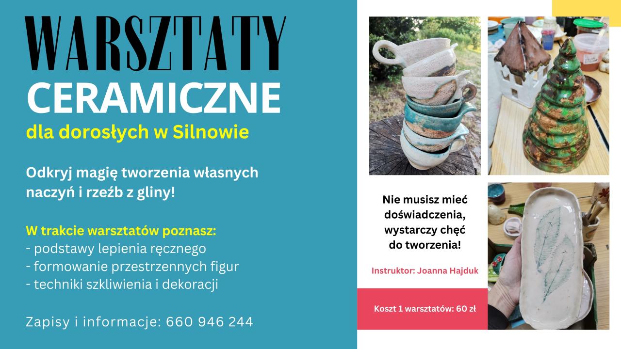 Rusza zimowa edycja warsztatów ceramicznych dla dorosłych w Silnowie