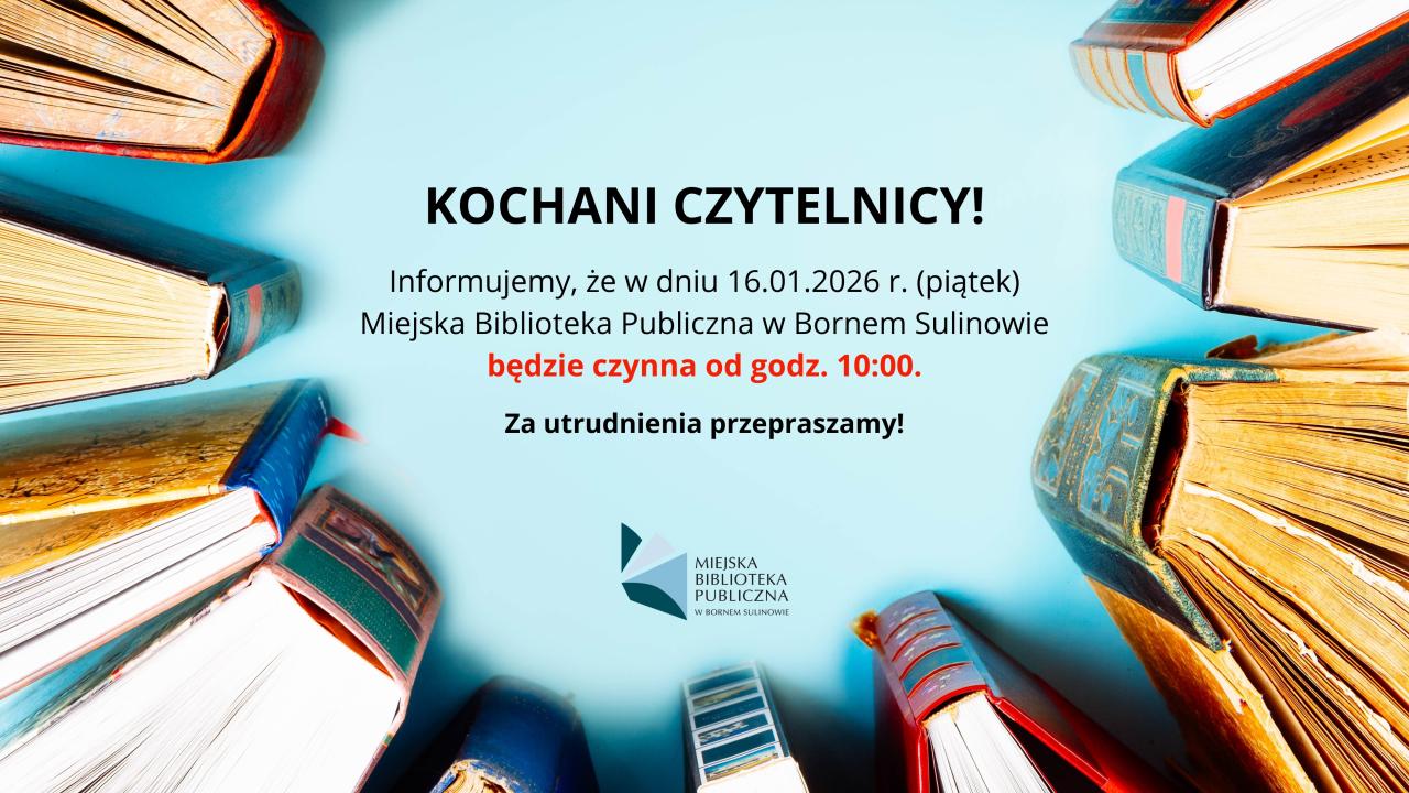 Informacja o godzinach pracy Miejskiej Biblioteki Publicznej