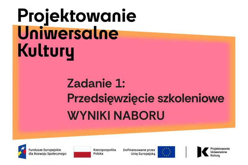 Mamy pierwsze miejsce w projekcie „Projektowanie uniwersalne kultury”!