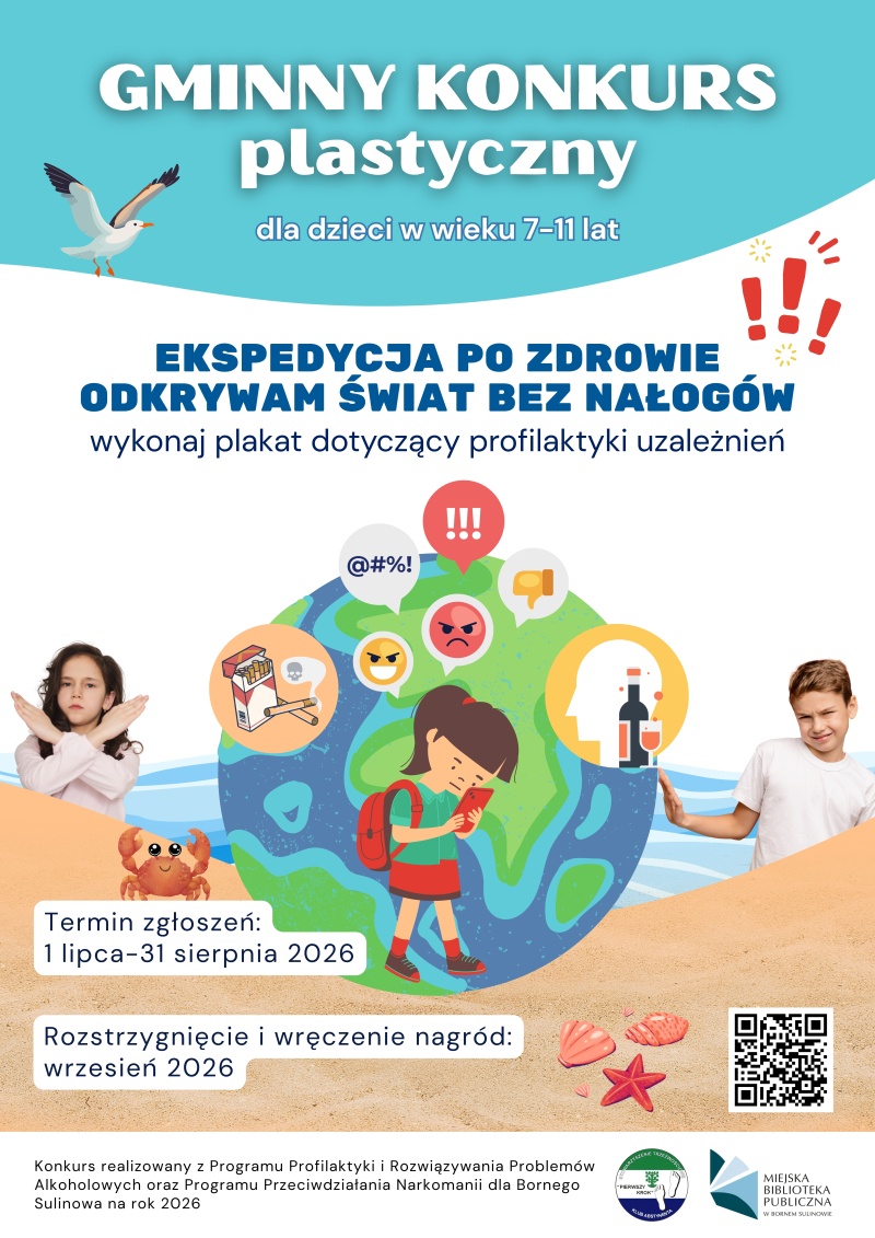 Gminny Konkurs Plastyczny pn. „Ekspedycja po zdrowie - odkrywam świat bez nałogów”